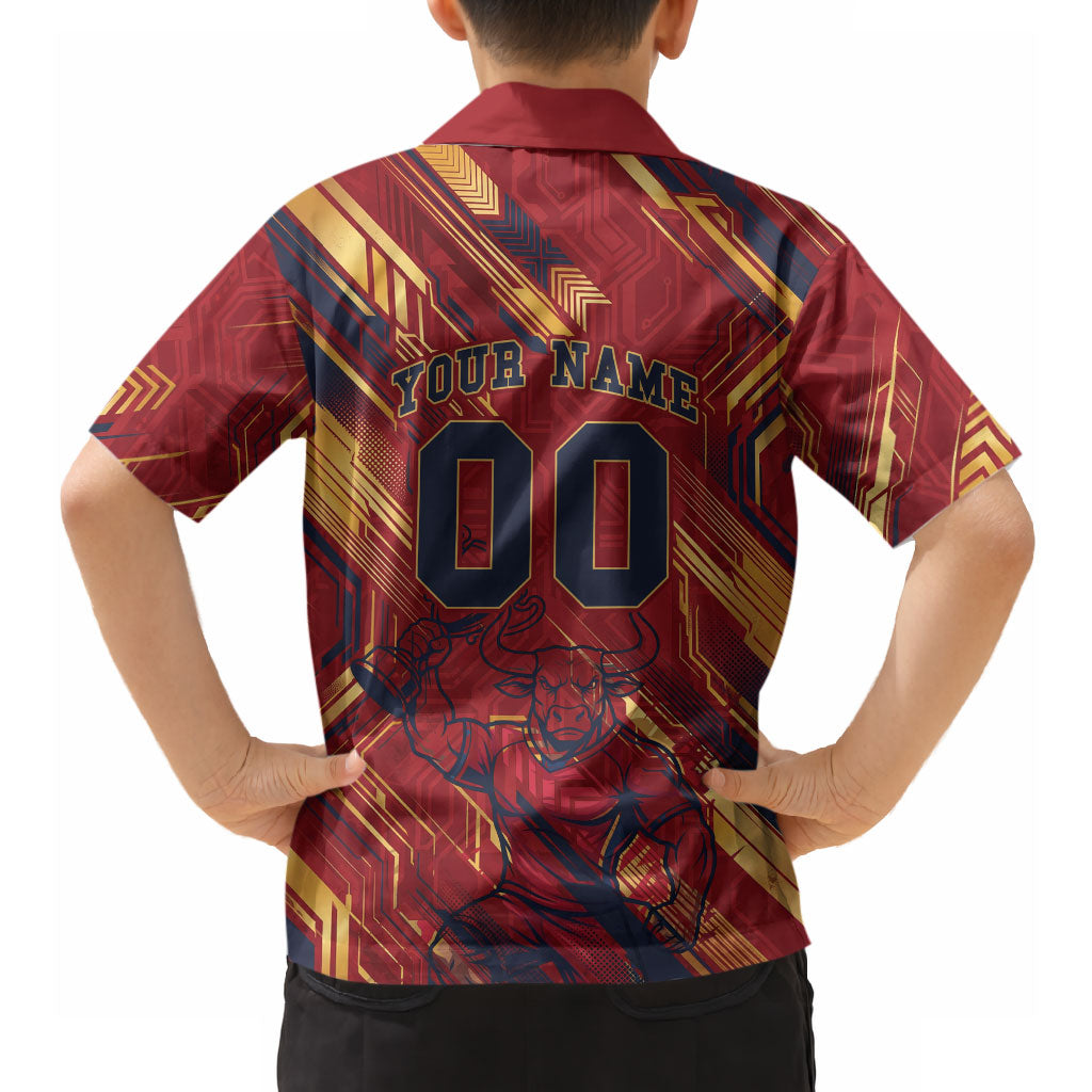 Personalized Spain Football Hawaiian Shirt Spanish Shield Bull Mascot