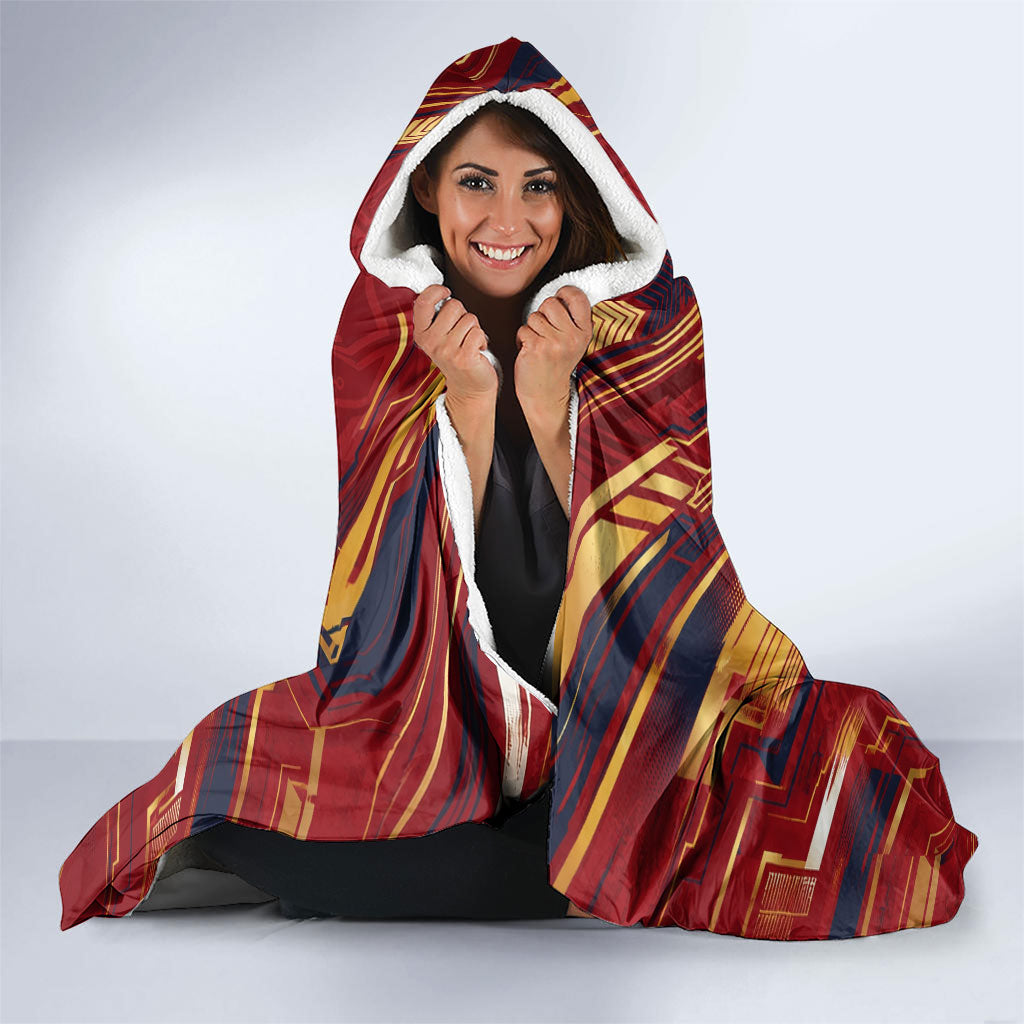 Personalized Spain Football Hooded Blanket Spanish Shield Bull Mascot