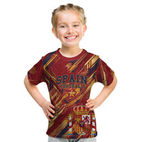 Personalized Spain Football Kid T Shirt Spanish Shield Bull Mascot