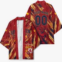 Personalized Spain Football Kimono Spanish Shield Bull Mascot