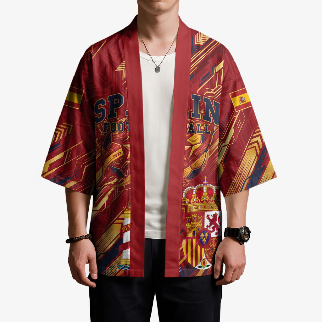 Personalized Spain Football Kimono Spanish Shield Bull Mascot