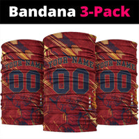 Personalized Spain Football Neck Gaiter Spanish Shield Bull Mascot