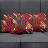 Personalized Spain Football Pillow Cover Spanish Shield Bull Mascot