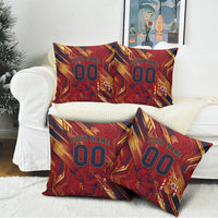 Personalized Spain Football Pillow Cover Spanish Shield Bull Mascot