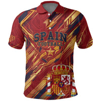 Personalized Spain Football Polo Shirt Spanish Shield Bull Mascot
