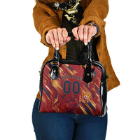 Personalized Spain Football Shoulder Handbag Spanish Shield Bull Mascot