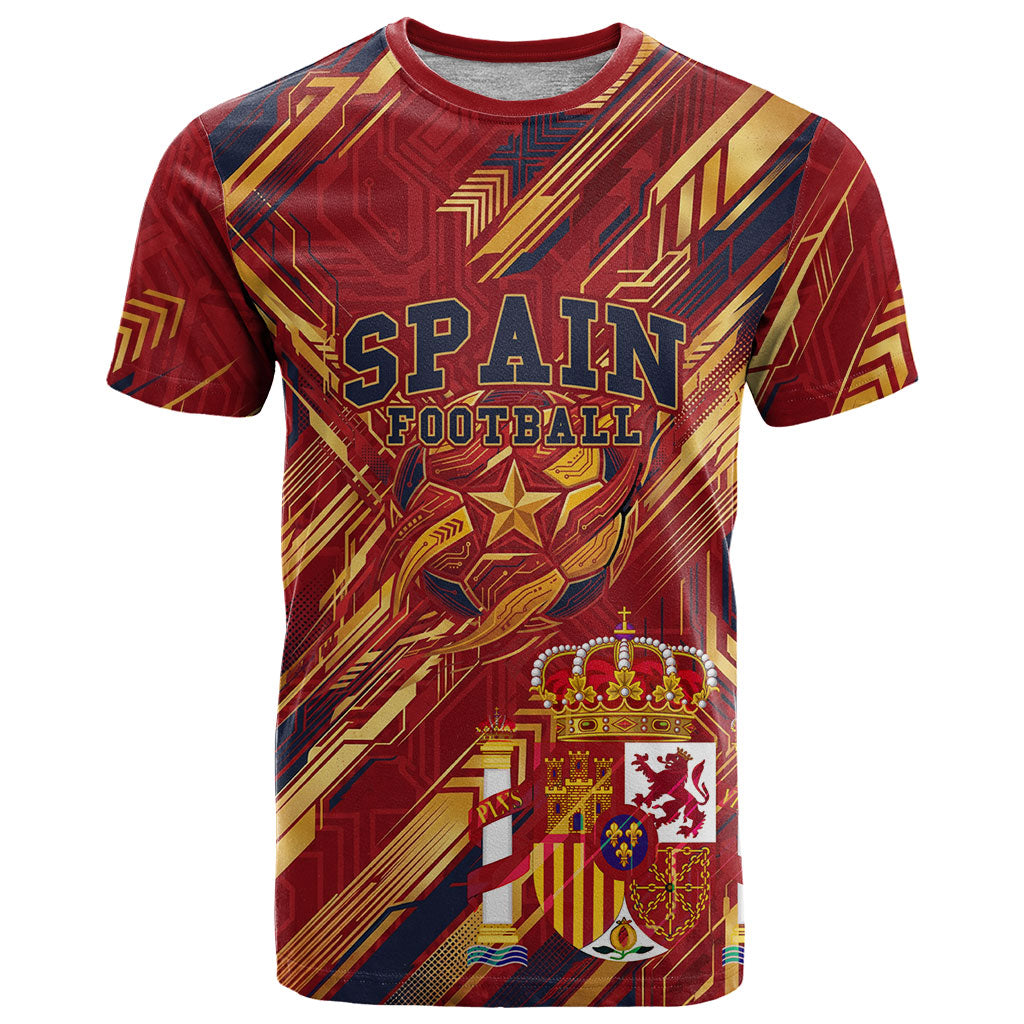 Personalized Spain Football T Shirt Spanish Shield Bull Mascot