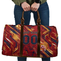 Personalized Spain Football Travel Bag Spanish Shield Bull Mascot