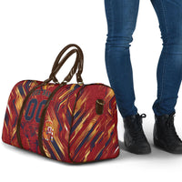 Personalized Spain Football Travel Bag Spanish Shield Bull Mascot