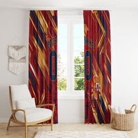 Personalized Spain Football Window Curtain Spanish Shield Bull Mascot