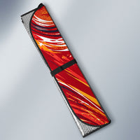 Personalized Spain Football Bull Mascot Auto Sun Shade Dynamic Spanish Sunburst Abstract Flame