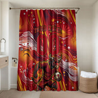 Personalized Spain Football Bull Mascot Bathroom Set Dynamic Spanish Sunburst Abstract Flame
