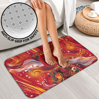 Personalized Spain Football Bull Mascot Bathroom Set Dynamic Spanish Sunburst Abstract Flame
