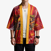 Personalized Spain Football Bull Mascot Kimono Dynamic Spanish Sunburst Abstract Flame