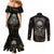 skull-mable-golden-abstract-art-couples-matching-mermaid-dress-and-long-sleeve-button-shirts-fuck-you-excuses-learn-to-admit-when-you-fuck-up