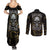 Skull Mable Golden Abstract Art Couples Matching Summer Maxi Dress and Long Sleeve Button Shirts Fuck You Excuses Learn To Admit When You Fuck Up - Wonder Print Shop