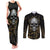 Skull Mable Golden Abstract Art Couples Matching Tank Maxi Dress and Long Sleeve Button Shirts Fuck You Excuses Learn To Admit When You Fuck Up - Wonder Print Shop