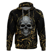 Skull Mable Golden Abstract Art Hoodie Fuck You Excuses Learn To Admit When You Fuck Up - Wonder Print Shop