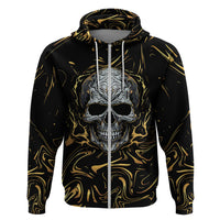 Skull Mable Golden Abstract Art Hoodie Fuck You Excuses Learn To Admit When You Fuck Up - Wonder Print Shop