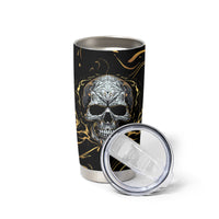 Skull Mable Golden Abstract Art Tumbler Cup Fuck You Excuses Learn To Admit When You Fuck Up - Wonder Print Shop