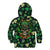 Skull and Shamrock Leaf Pattern Kid Hoodie Good Luck - Wonder Print Shop