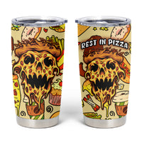 Skull Pizza Pattern Tumbler Cup Rest in pizza - Wonder Print Shop