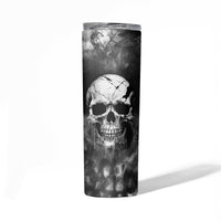 Skull Grunge Pattern Skinny Tumbler Warning I'm an Asshole - Wonder Print Shop