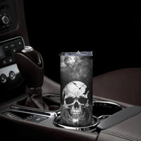 Skull Grunge Pattern Skinny Tumbler Warning I'm an Asshole - Wonder Print Shop