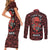Skull pattern Couples Matching Short Sleeve Bodycon Dress and Long Sleeve Button Shirts I Love You Berry Much - Wonder Print Shop