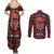 Skull pattern Couples Matching Summer Maxi Dress and Long Sleeve Button Shirts I Love You Berry Much - Wonder Print Shop