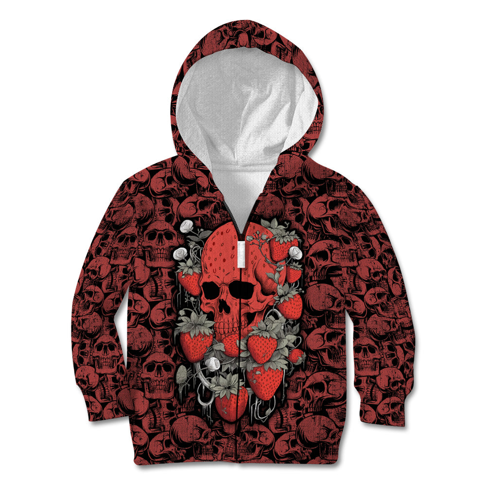 Skull pattern Kid Hoodie I Love You Berry Much - Wonder Print Shop
