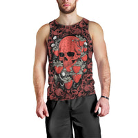 Skull pattern Men Tank Top I Love You Berry Much - Wonder Print Shop
