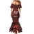 Skull pattern Mermaid Dress I Love You Berry Much - Wonder Print Shop