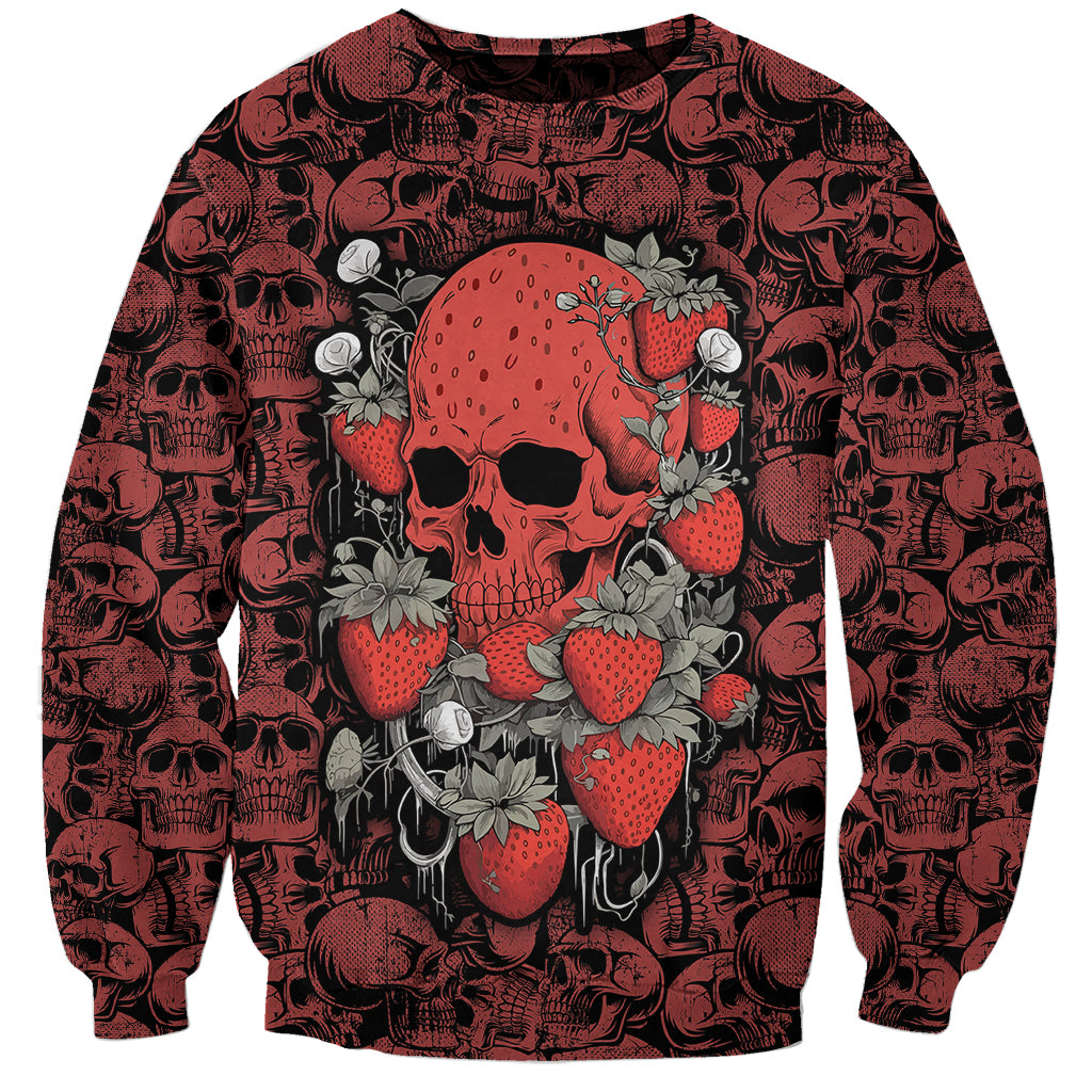 Skull pattern Sweatshirt I Love You Berry Much - Wonder Print Shop