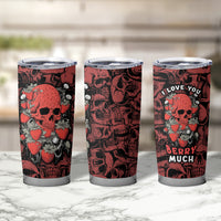 Skull pattern Tumbler Cup I Love You Berry Much - Wonder Print Shop