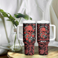 Skull pattern Tumbler With Handle I Love You Berry Much - Wonder Print Shop