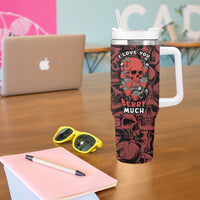 Skull pattern Tumbler With Handle I Love You Berry Much - Wonder Print Shop
