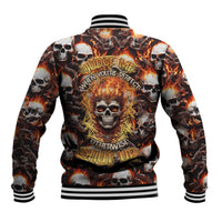 Flaming Skull Baseball Jacket Judge Me When You're Perfect Otherwise Shut Up - Wonder Print Shop