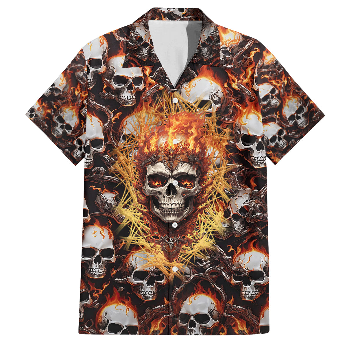 Flaming Skull Family Matching Off Shoulder Short Dress and Hawaiian Shirt Judge Me When You're Perfect Otherwise Shut Up - Wonder Print Shop