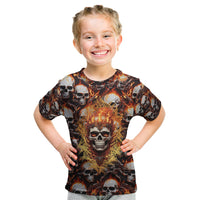 Flaming Skull Kid T Shirt Judge Me When You're Perfect Otherwise Shut Up - Wonder Print Shop