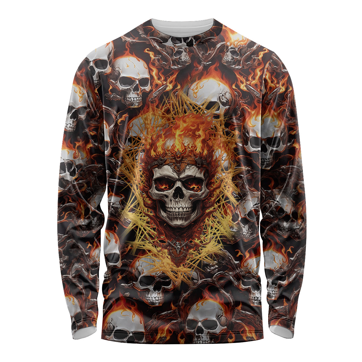 Flaming Skull Long Sleeve Shirt Judge Me When You're Perfect Otherwise Shut Up - Wonder Print Shop