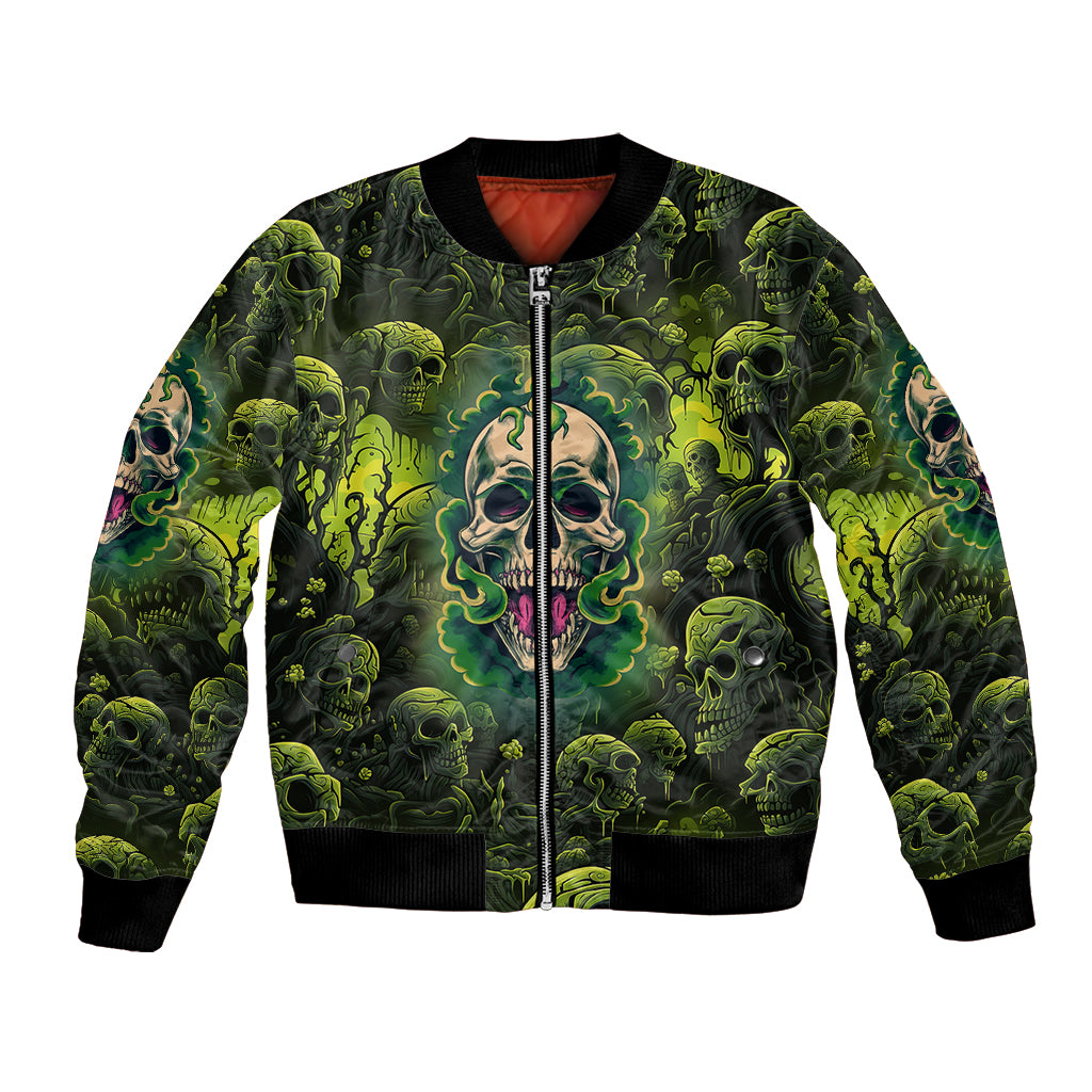 Zombie Skull Bomber Jacket I'm Like Literally Dead - Wonder Print Shop