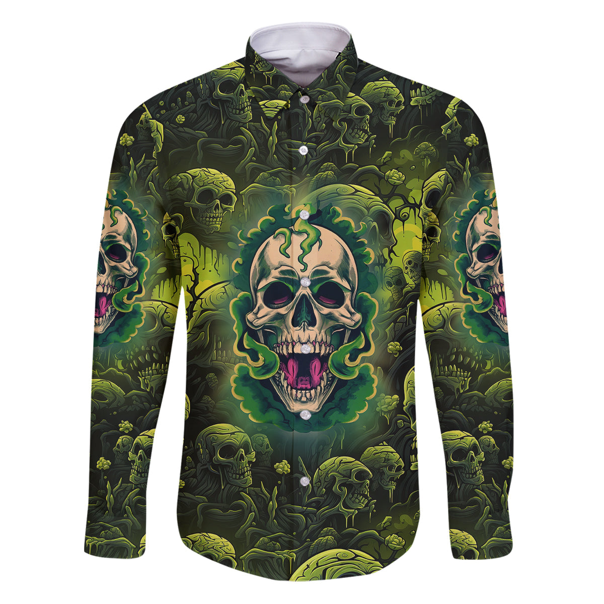 Zombie Skull Family Matching Puletasi Dress and Hawaiian Shirt I'm Like Literally Dead - Wonder Print Shop