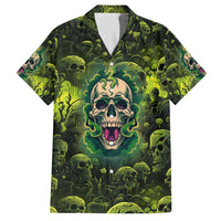 Zombie Skull Family Matching Short Sleeve Bodycon Dress and Hawaiian Shirt I'm Like Literally Dead - Wonder Print Shop
