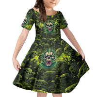 Zombie Skull Kid Short Sleeve Dress I'm Like Literally Dead - Wonder Print Shop