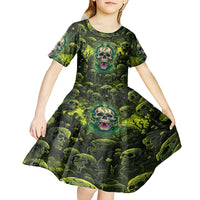 Zombie Skull Kid Short Sleeve Dress I'm Like Literally Dead - Wonder Print Shop