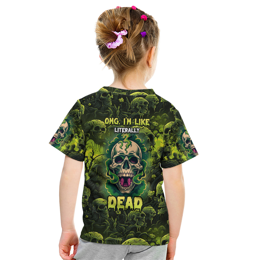 Zombie Skull Kid T Shirt I'm Like Literally Dead - Wonder Print Shop