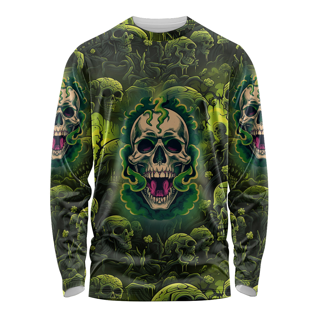 Zombie Skull Long Sleeve Shirt I'm Like Literally Dead - Wonder Print Shop