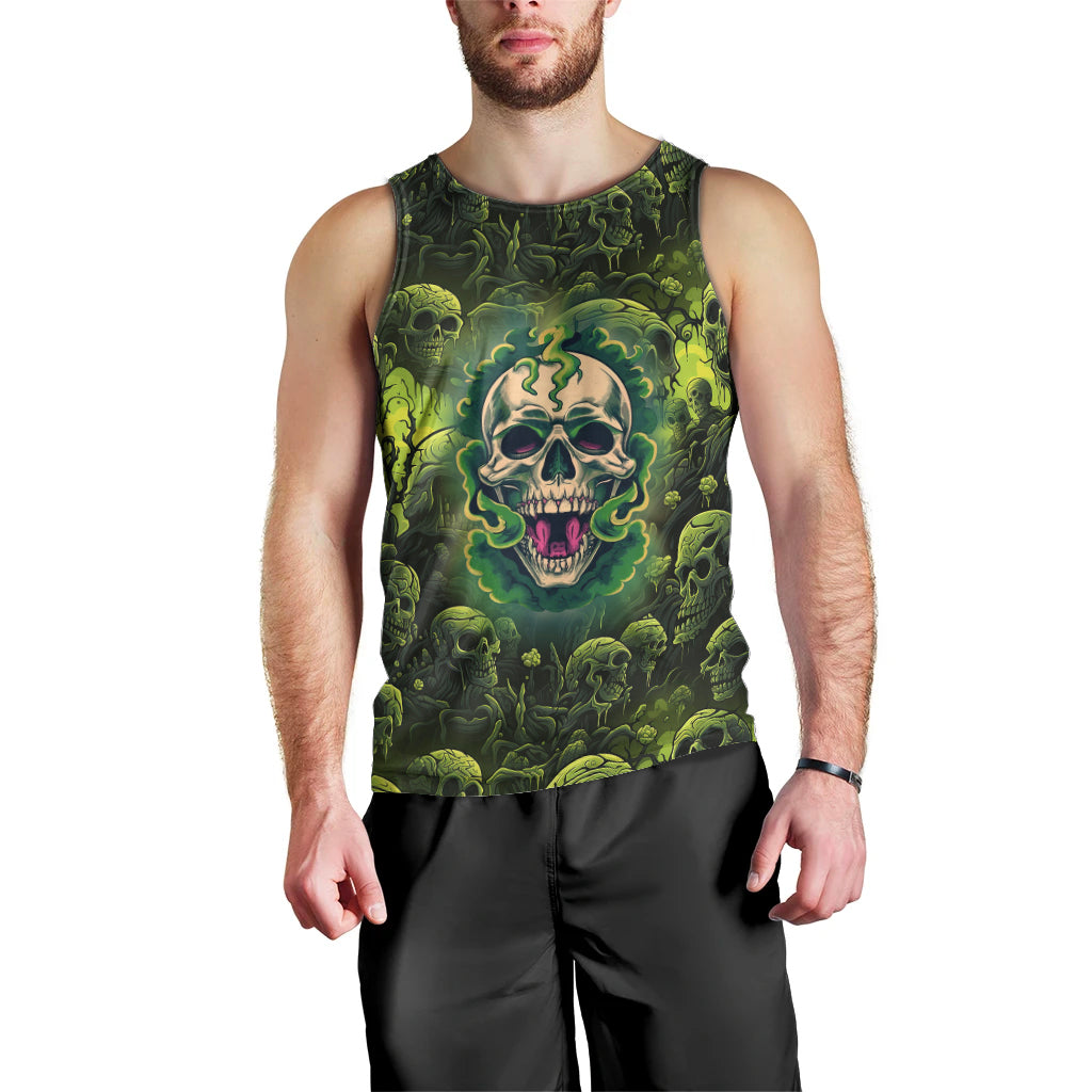Zombie Skull Men Tank Top I'm Like Literally Dead - Wonder Print Shop