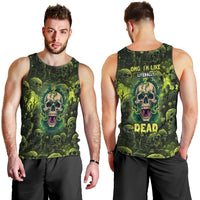 Zombie Skull Men Tank Top I'm Like Literally Dead - Wonder Print Shop